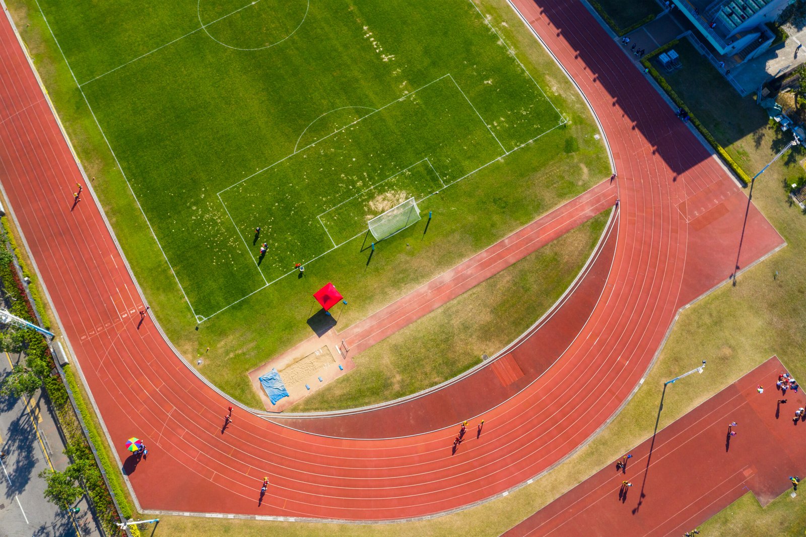 Kowloon Bay, Hong Kong, 29 January 2019- Top view of sport stadium